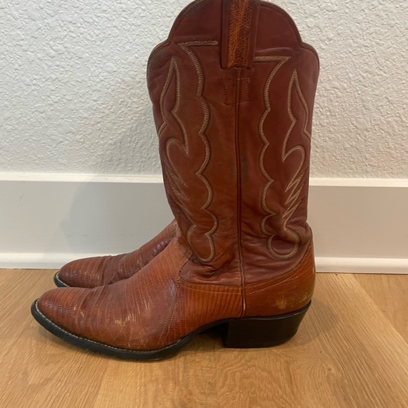 Vintage Larry Mahan Lizard Cowboy Boots - Picture 2 of 8